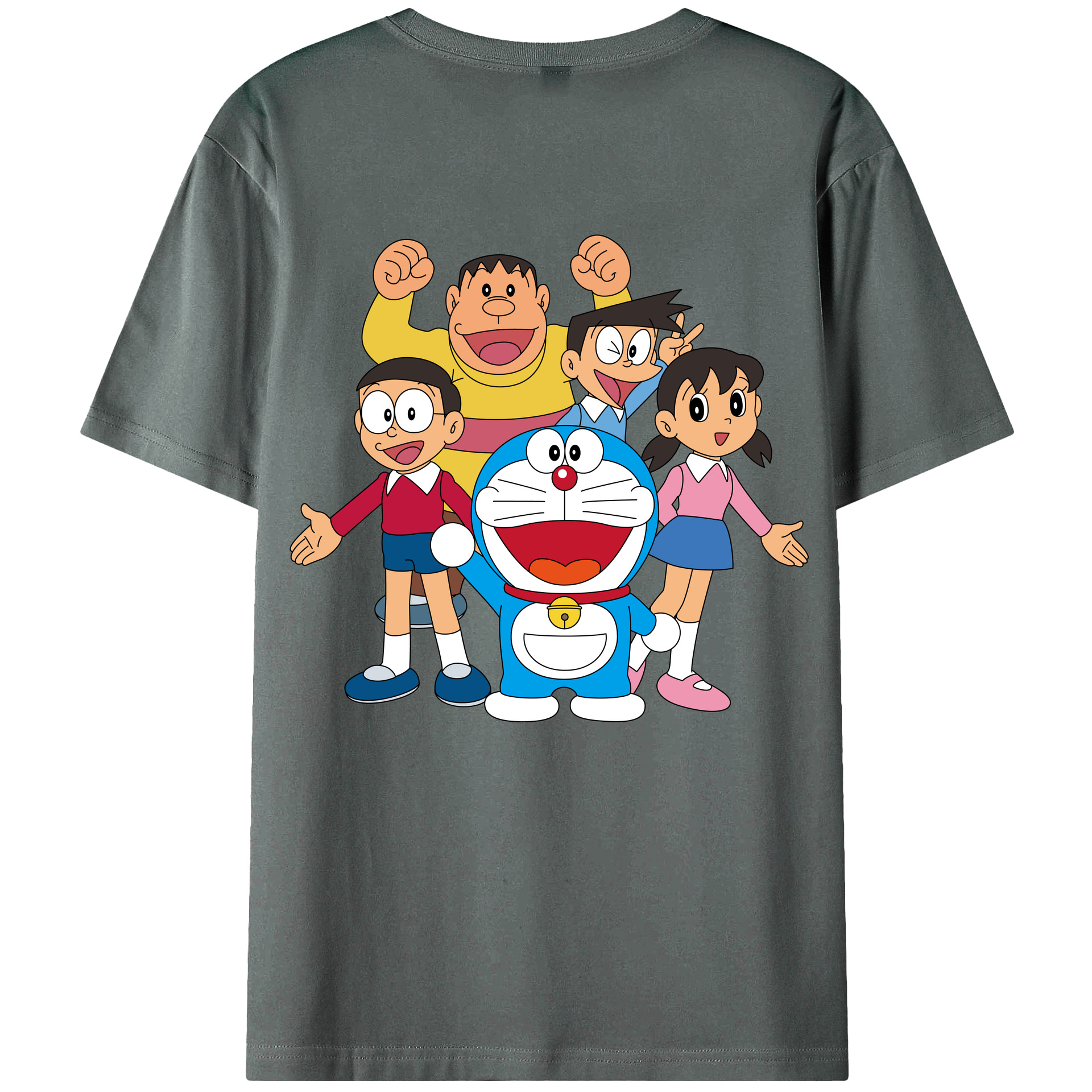（画像用） ドラえもん 骨川 スネ夫 Doraemon Honekawa Suneo 綿100％ メンズ半袖Tシャツ（バックプリント） 通気性